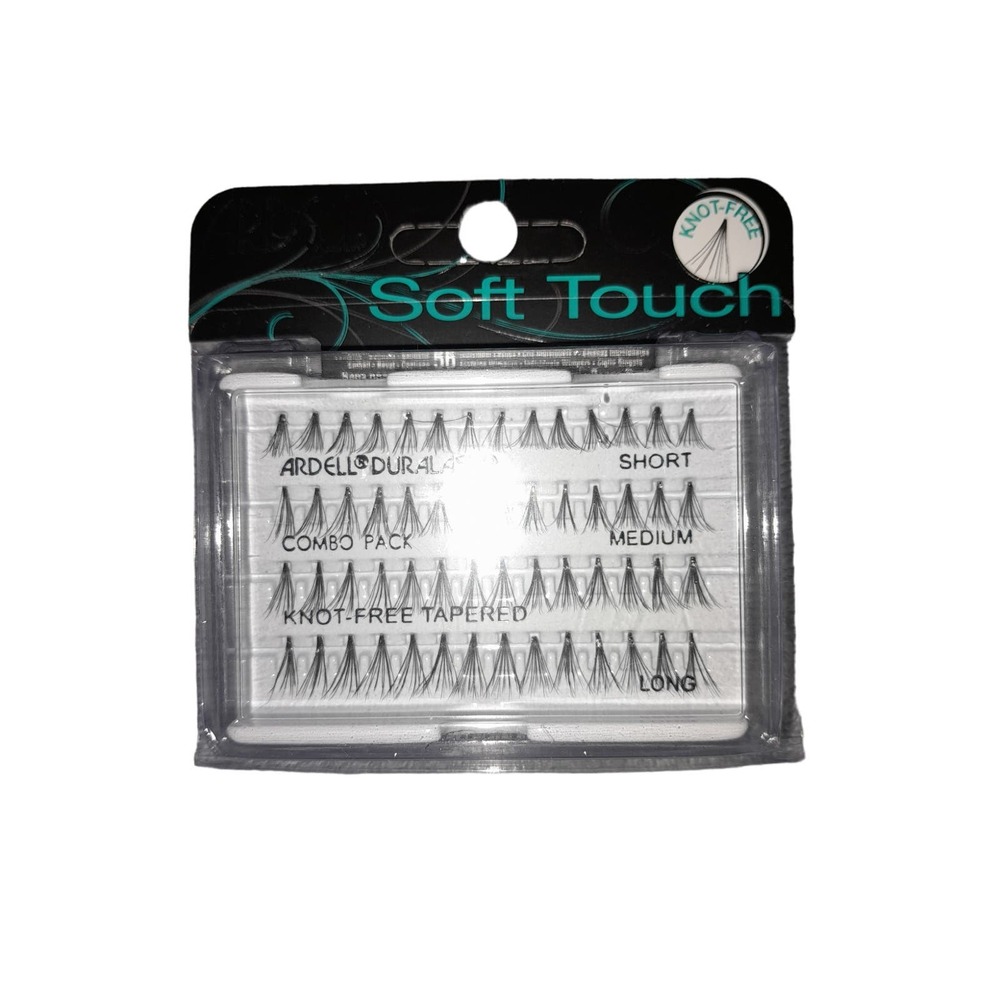 Ardell Soft Touch Combo Pack Short Medium Long Knot Free Tapered Black 56 Lashes
